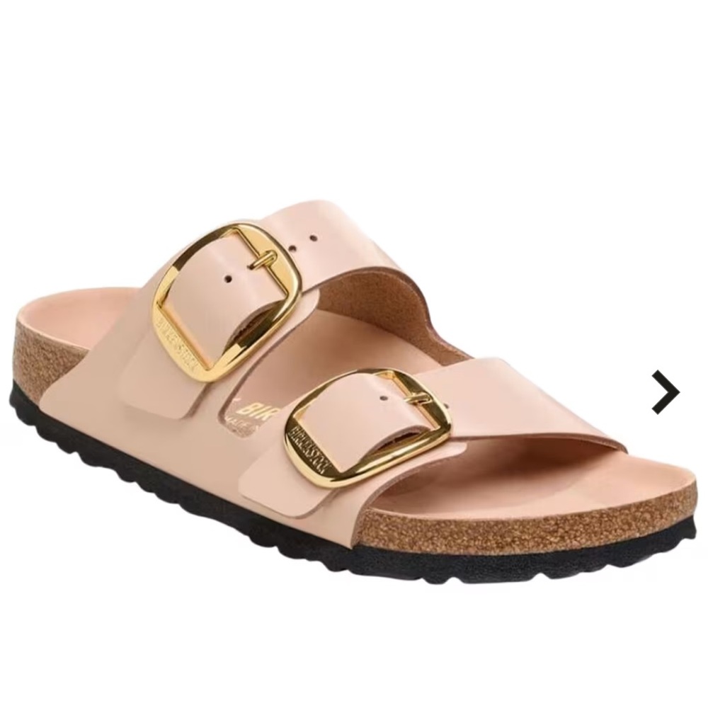 NWT Birkenstock Arizona Big Buckle Sandals - blush with gold